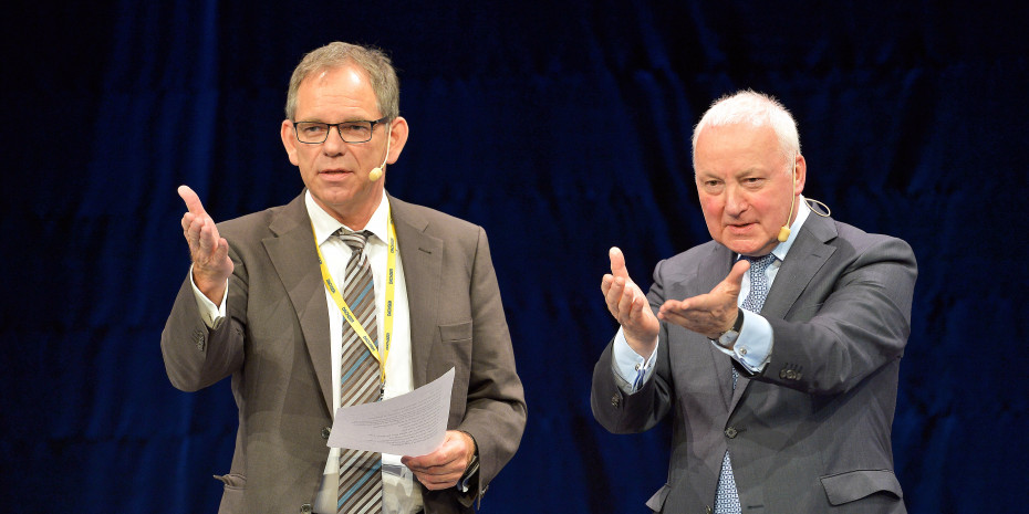 John Herbert (r.) and Ralf Rahmede, the chairmen of Edra/Ghin and Fediyma
John Herbert (r.) and Ralf Rahmede, the chairmen of Edra/Ghin and Fediyma