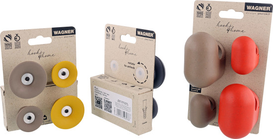 The packaging of the "hooks4home" series aims to score with sustainability: The products are attached to cards made of 100 per cent ecologically degradable grass fibres. The packaging of the "hooks4home" series aims to score with sustainability: The products are attached to cards made of 100 per cent ecologically degradable grass fibres.