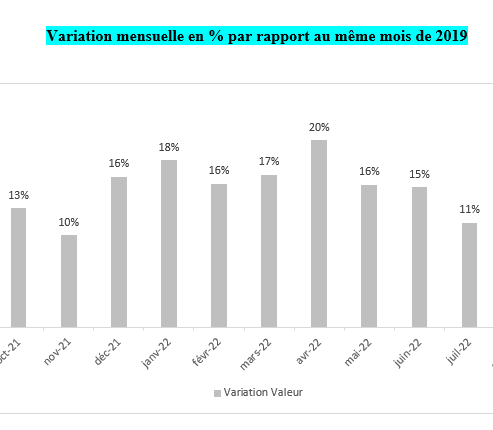 DIY stores in France: sales growth rates 2022/2019. DIY stores in France: sales growth rates 2022/2019.