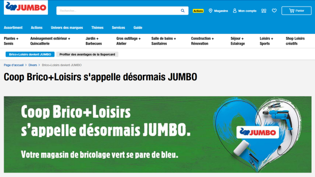 This autumn, the Coop Bau + Hobby brand will be changed to Jumbo. On its website, the DIY store operator explains the background to its customers. This autumn, the Coop Bau + Hobby brand will be changed to Jumbo. On its website, the DIY store operator explains the background to its customers.