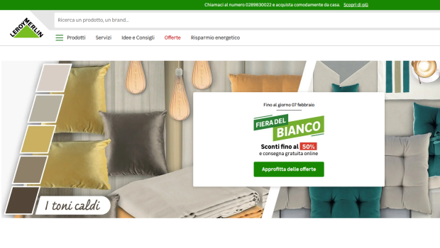 Leroy Merlin's online shop ranks among the top 10 in Italy. Leroy Merlin's online shop ranks among the top 10 in Italy.